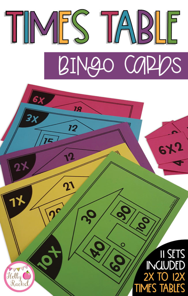 classroom multiplication games bingo cards